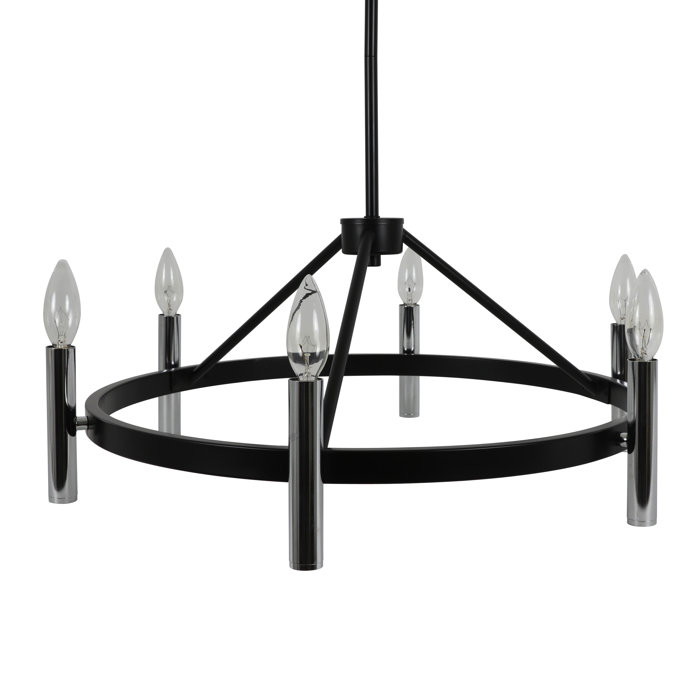 Williston Boissonneault 6 Light Wagon Wheel Chandelier Wayfair